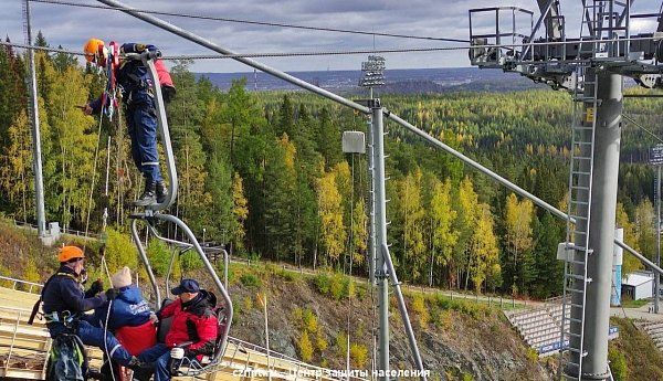 Учения прошли на спортивном комплексе ГАУ СО СШОР «Аист» 