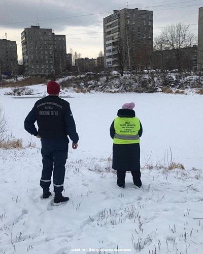 Мониторинг ледовой обстановки  на реке Тагил в районе ул. Береговая-Краснокаменская