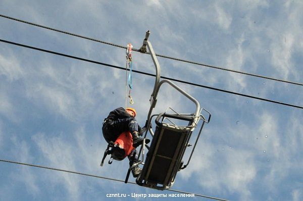 Спасатели в Аисте отрабатывали навыки спасения людей с высоты (фоторепортаж)